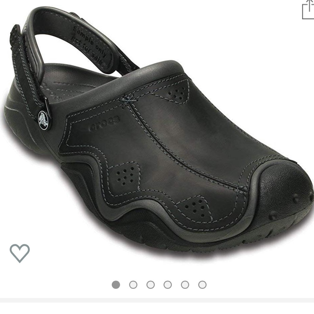 Mens Swiftwater Leather Crocs